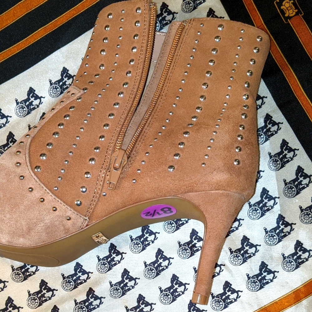 New Kensie stud heel boots nude sale - Picture 5 of 13